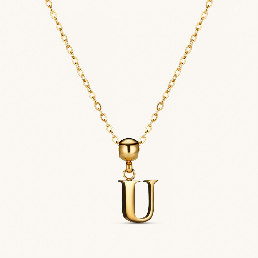 Pendentif Initiale U Classique en Or