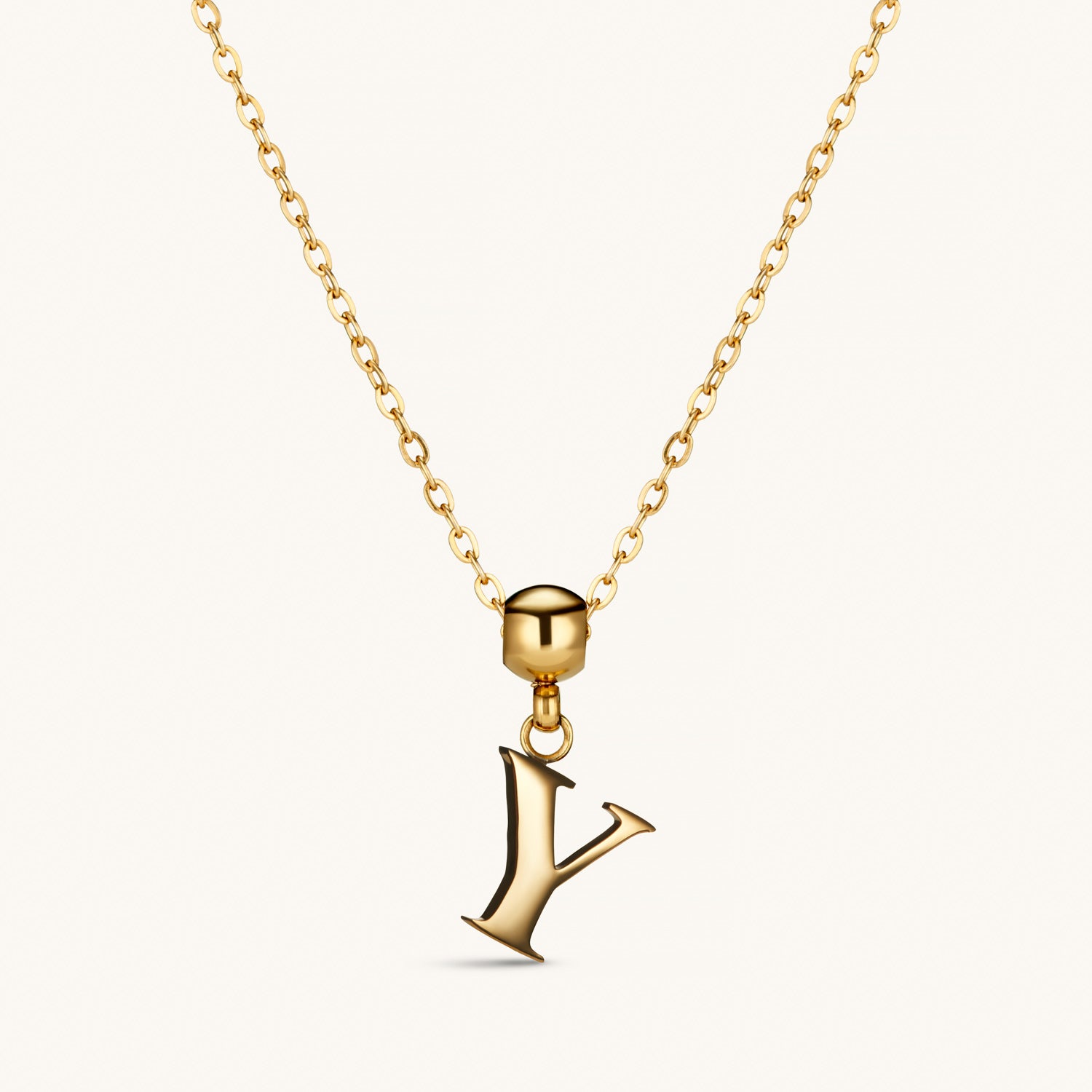 Pendentif Initiale Y Classique en Or