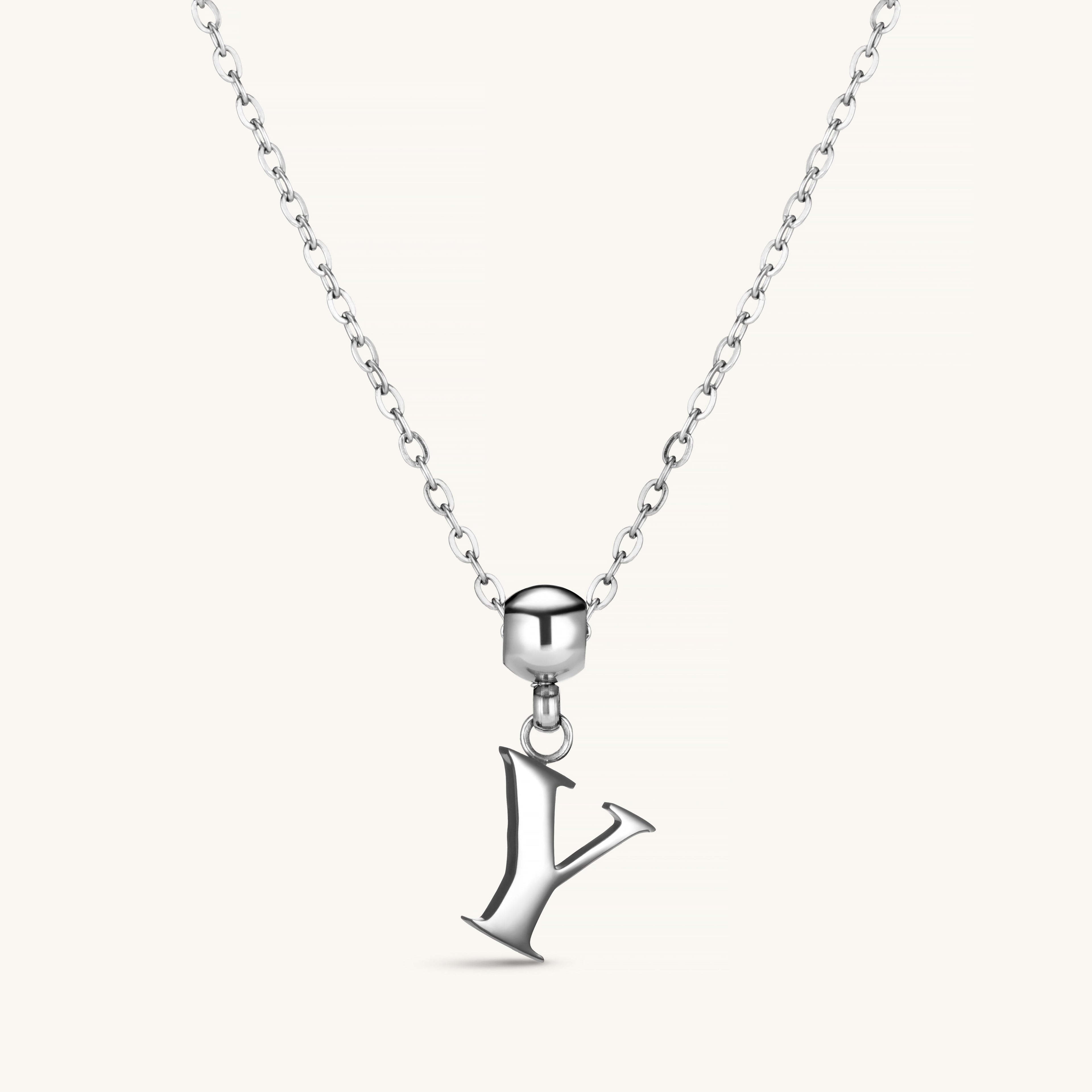 Pendentif Initiale Y Classique en Argent