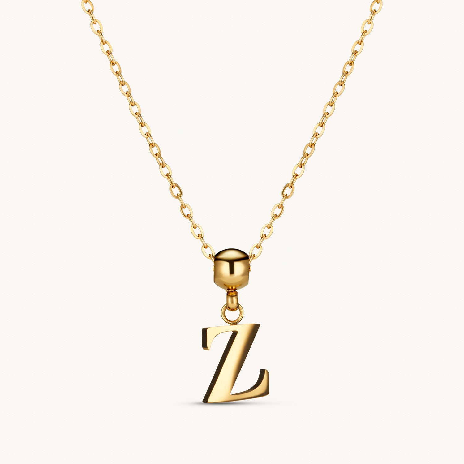 Pendentif Initiale Z Classique en Or