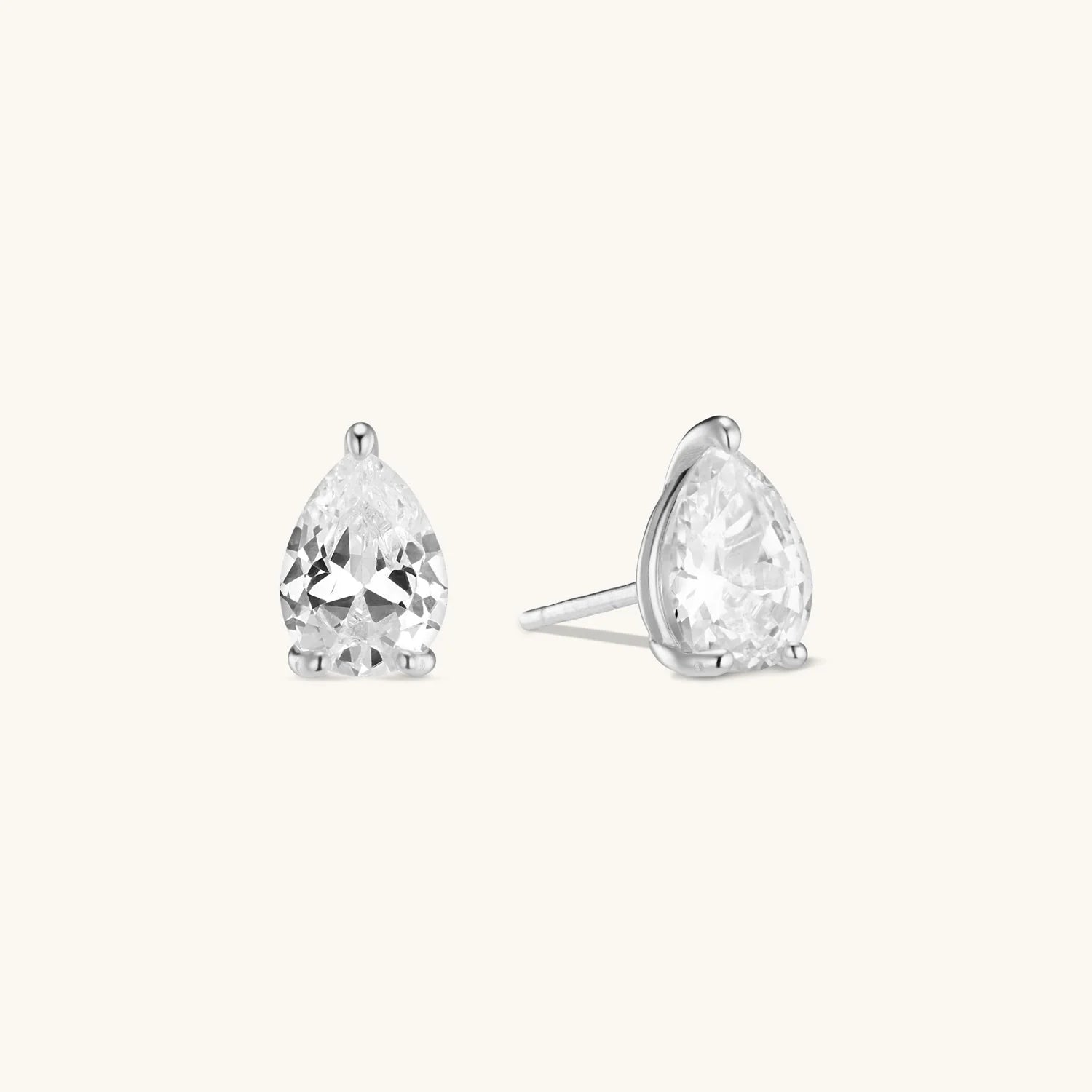 Puces d’Oreilles Goutte en Argent
