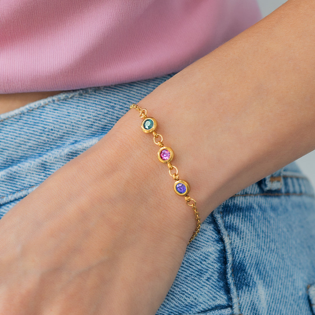 Bracelet Harmonie Pierre de Naissance en Or