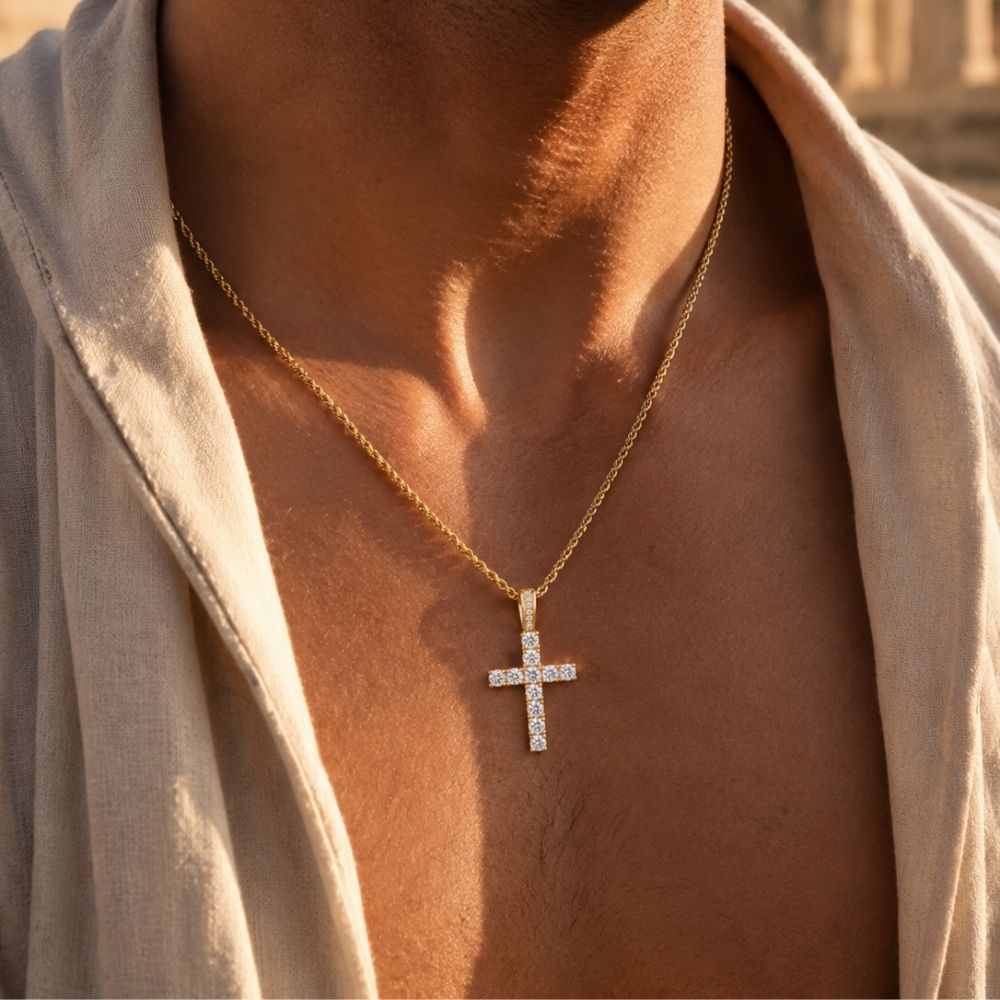 Radiance | Men's Cross Zircon Necklace