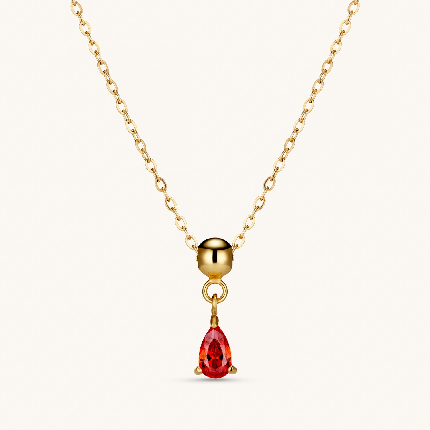 Pendentif Cristal Rose en Or