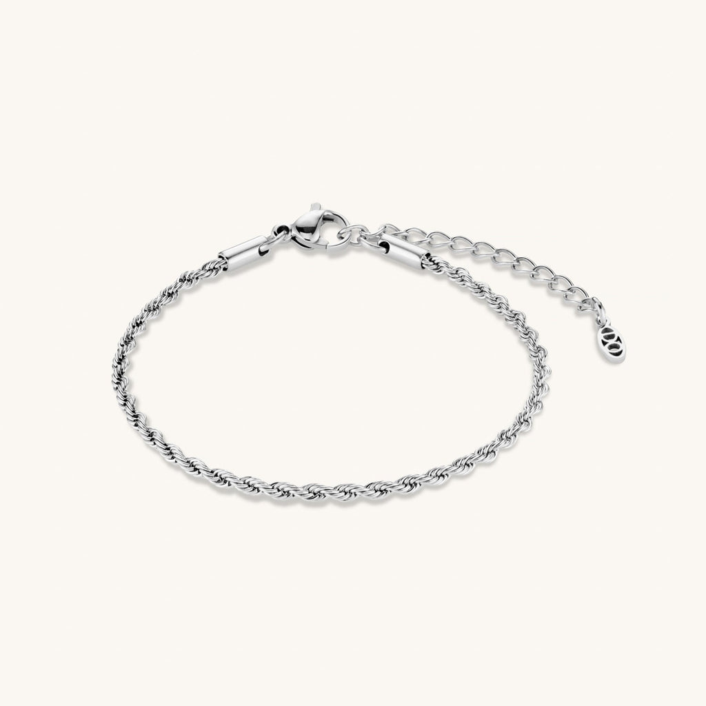 Bracelet Chaîne Corde en Argent
