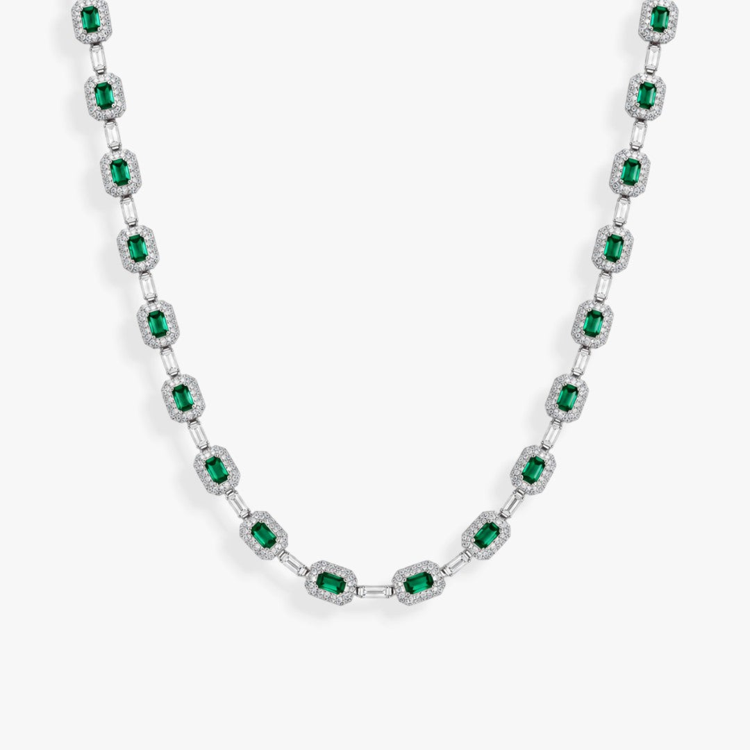 Royal Emerald | Collier Chaîne Zircon Émeraude Homme