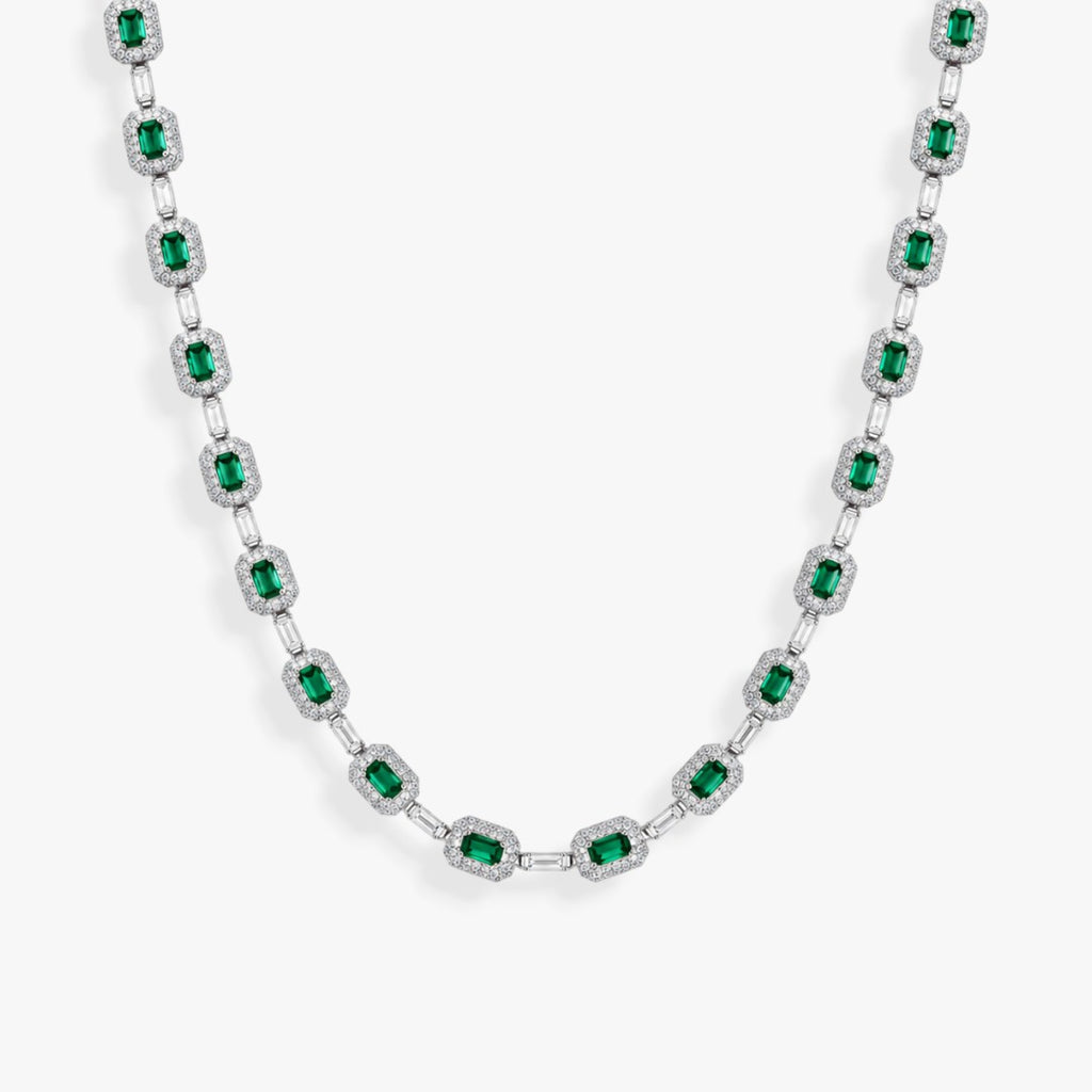 Royal Emerald | Collier Chaîne Zircon Émeraude Homme