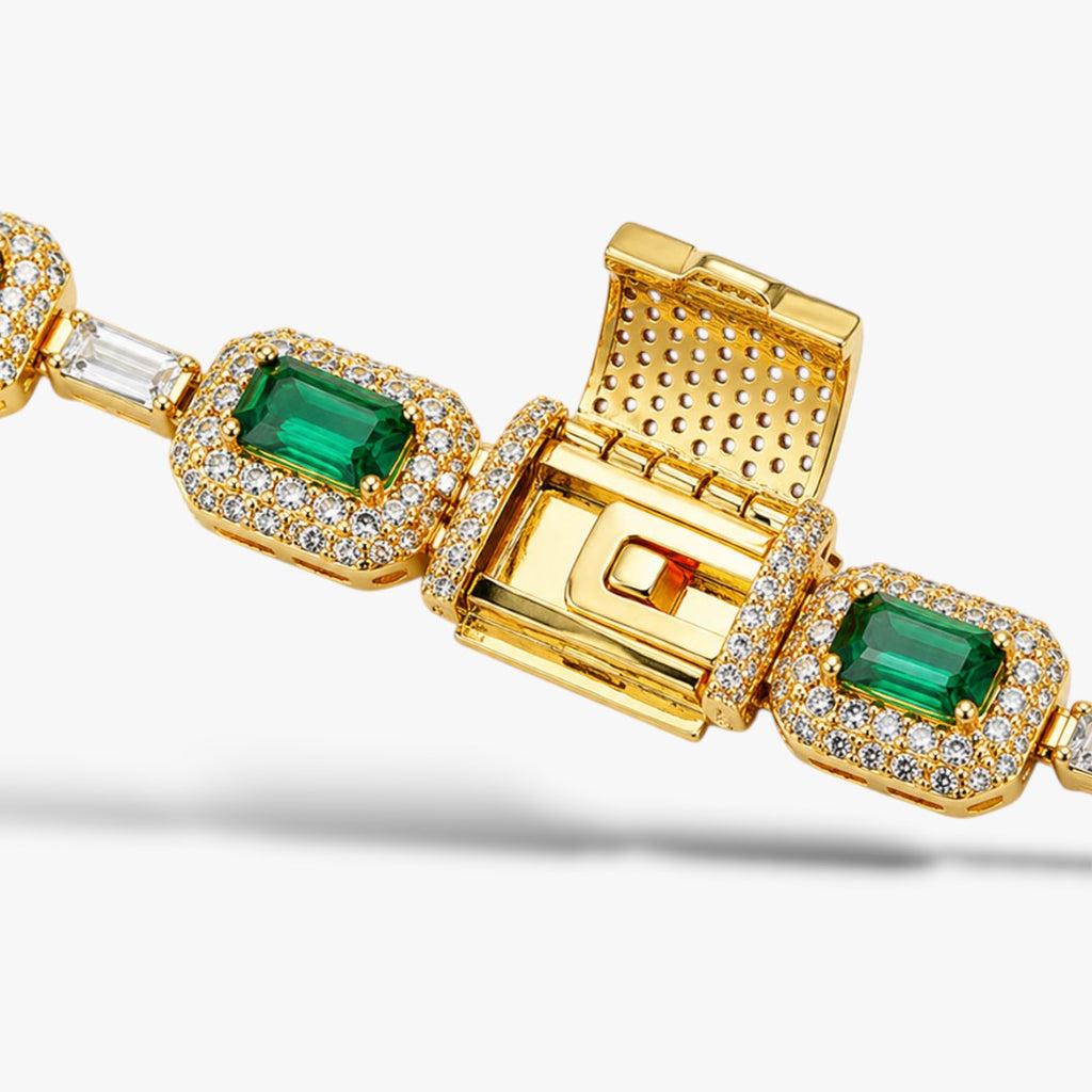 Royal Emerald | Men's Emerald Zircon Chain Necklace