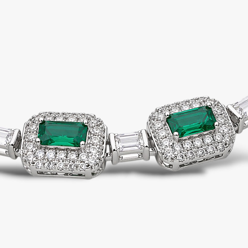 Royal Green | Men's Green Tennis Bracelet Zircon