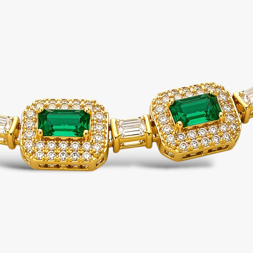 Royal Green | Men's Green Tennis Bracelet Zircon