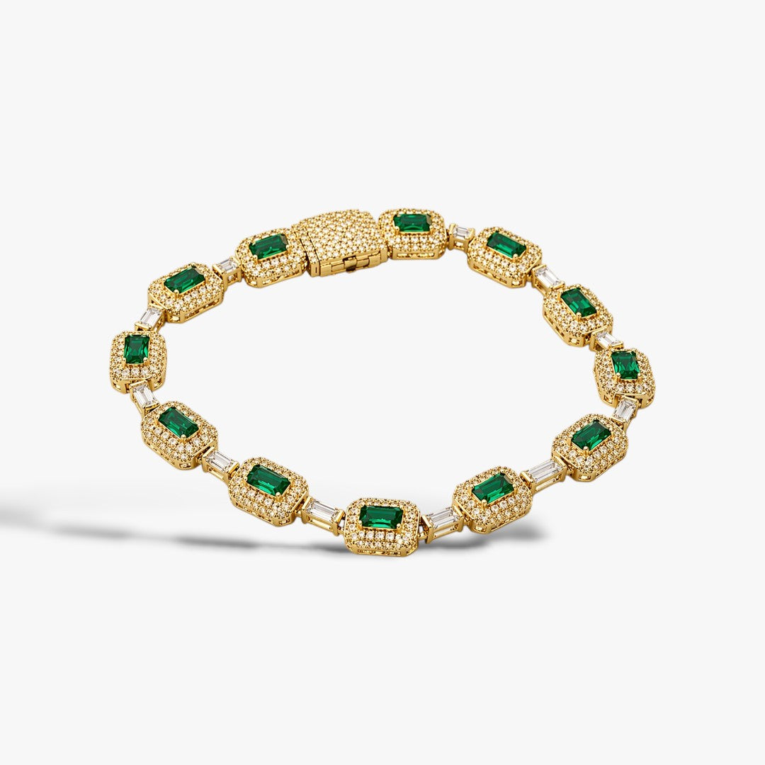 Royal Green | Men's Green Tennis Bracelet Zircon