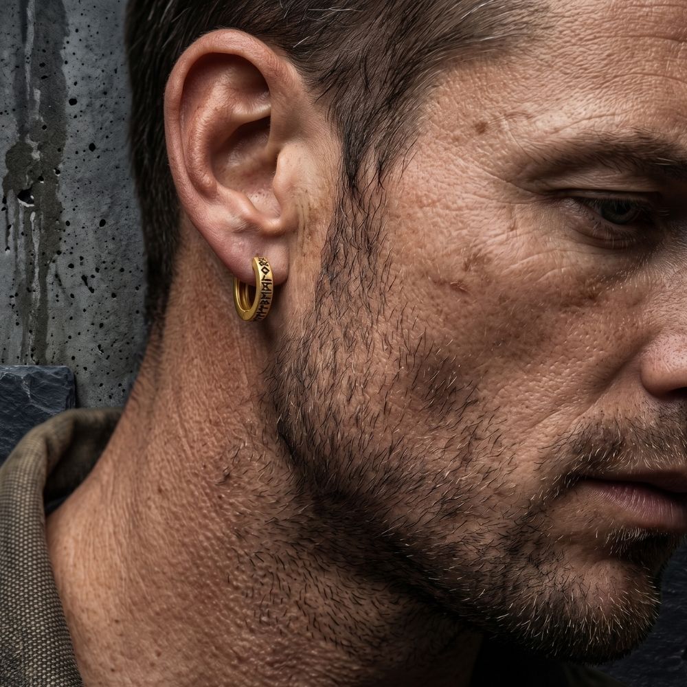 Runes | Hoop Earrings for Men