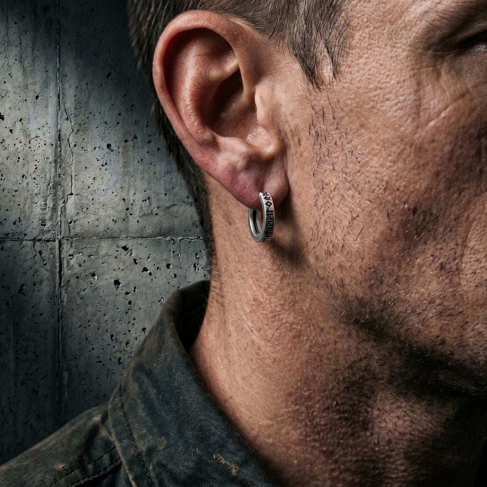Runes | Hoop Earrings for Men