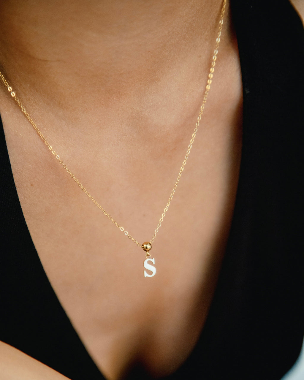 Pendentif Initiale S Classique en Or