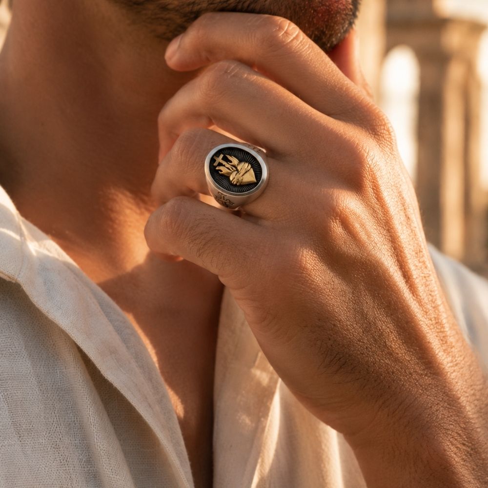 Sacred | Christian Signet Ring for Men