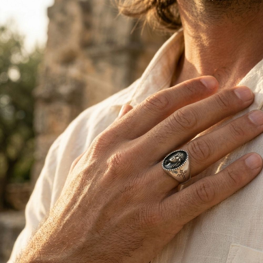 Sacrifice | Christ Ring for Men