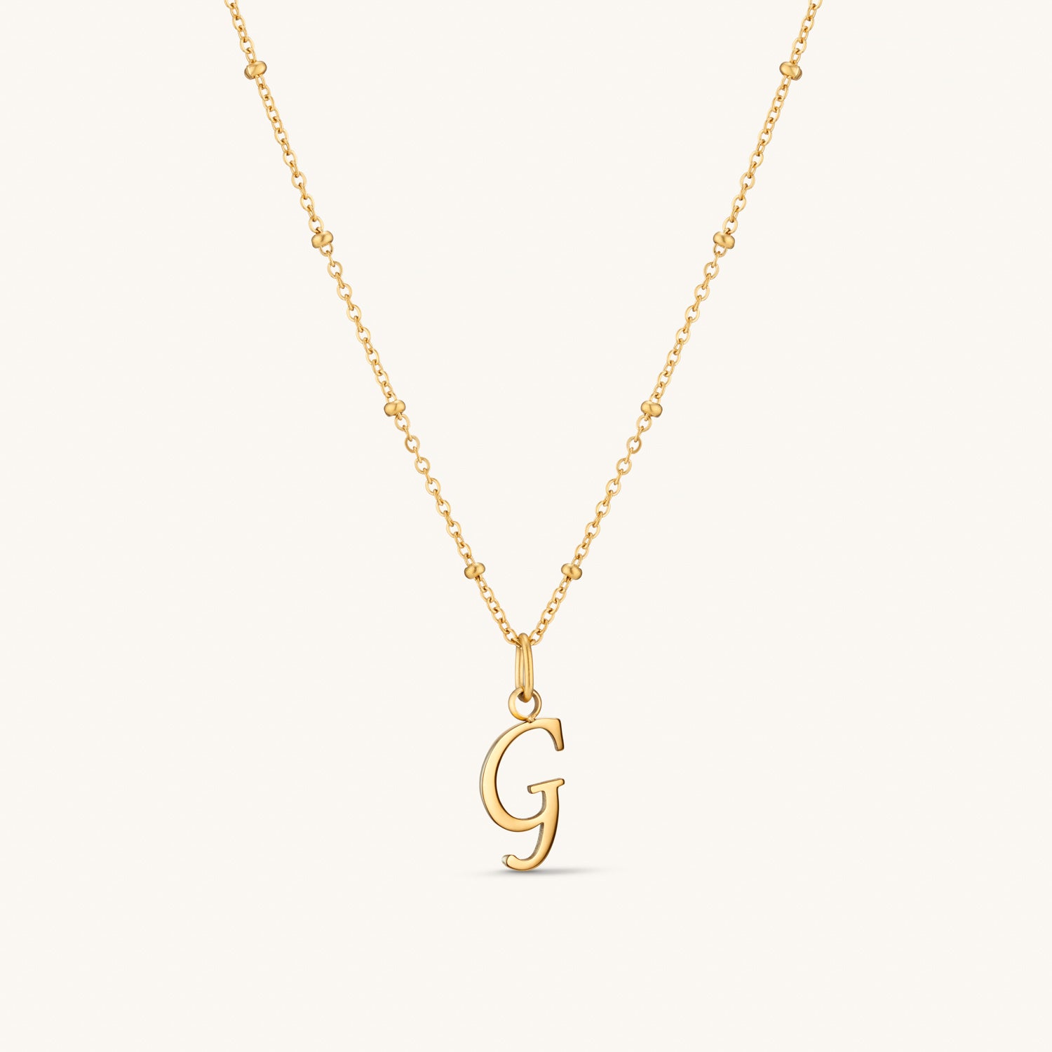 Collier Initiale G en Écriture Script en Or