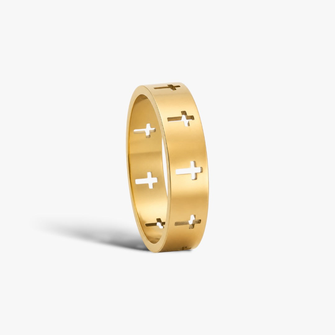 Sign | Bague Anneau Croix Homme