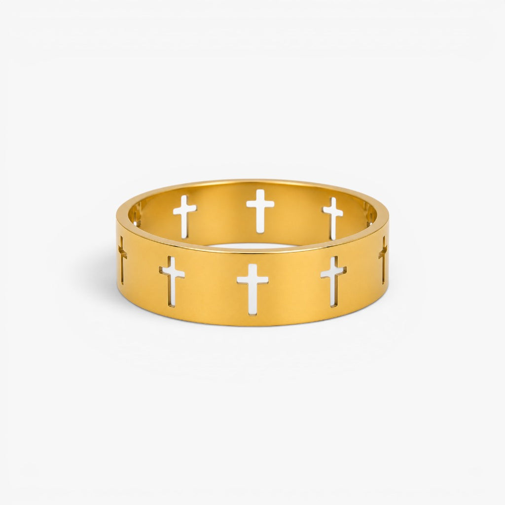 Sign | Anillo con cruz para hombre