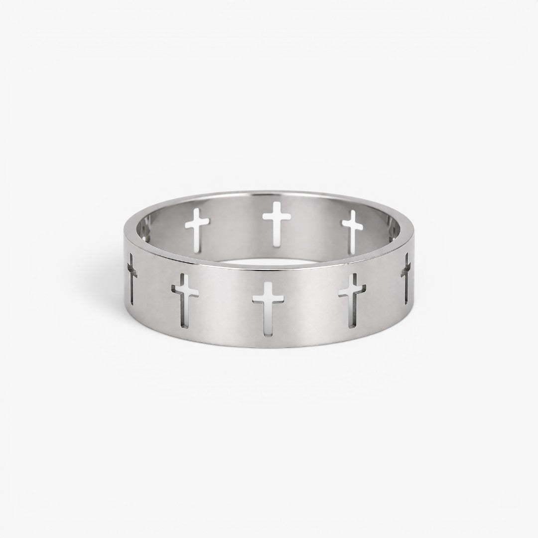 Sign | Anillo con cruz para hombre
