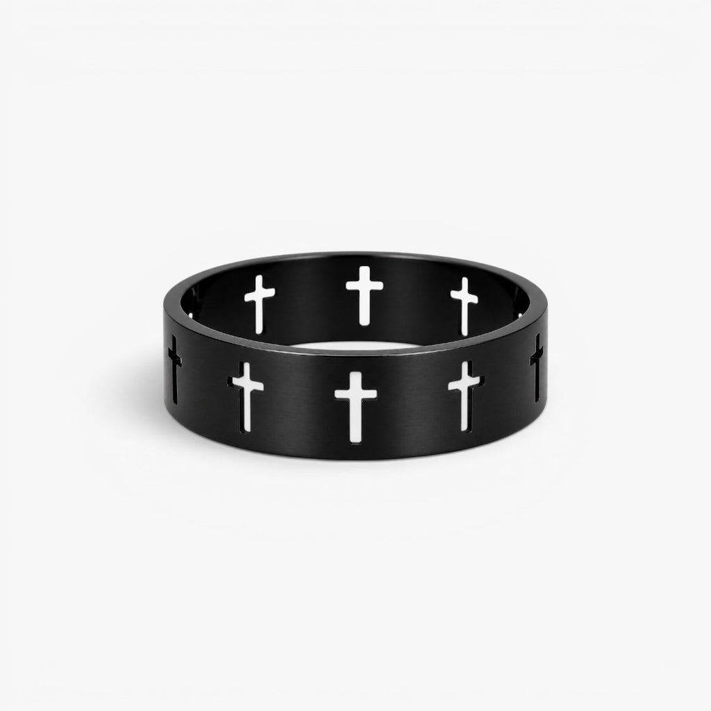Sign | Anillo con cruz para hombre