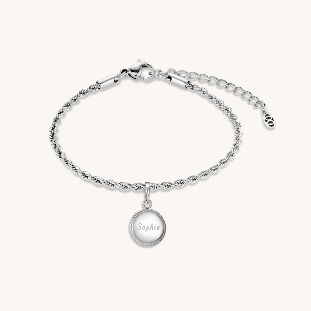 Bracelet Cercle Perlé en Argent