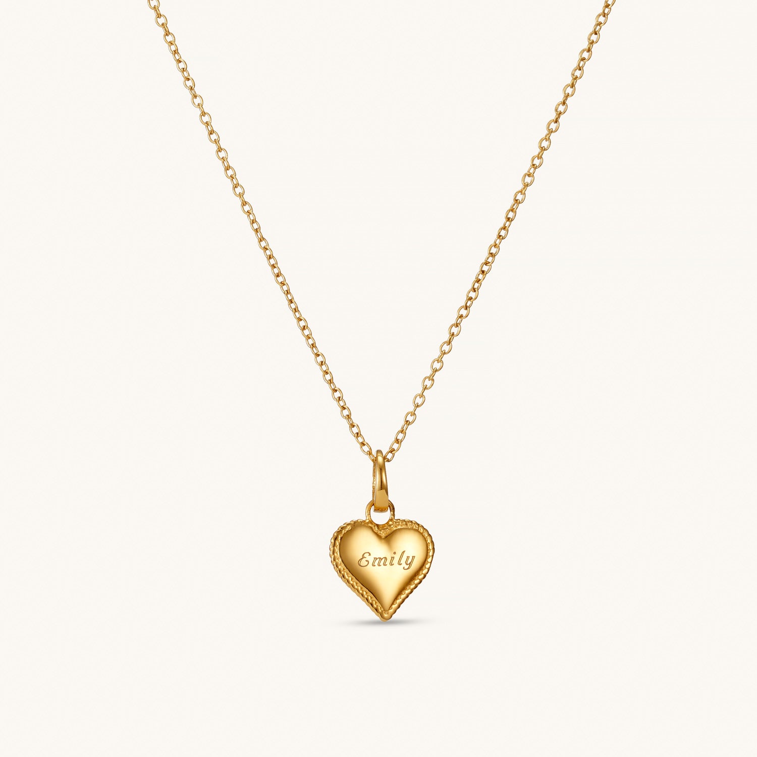 Collier Pendentif Cœur Perlé en Or