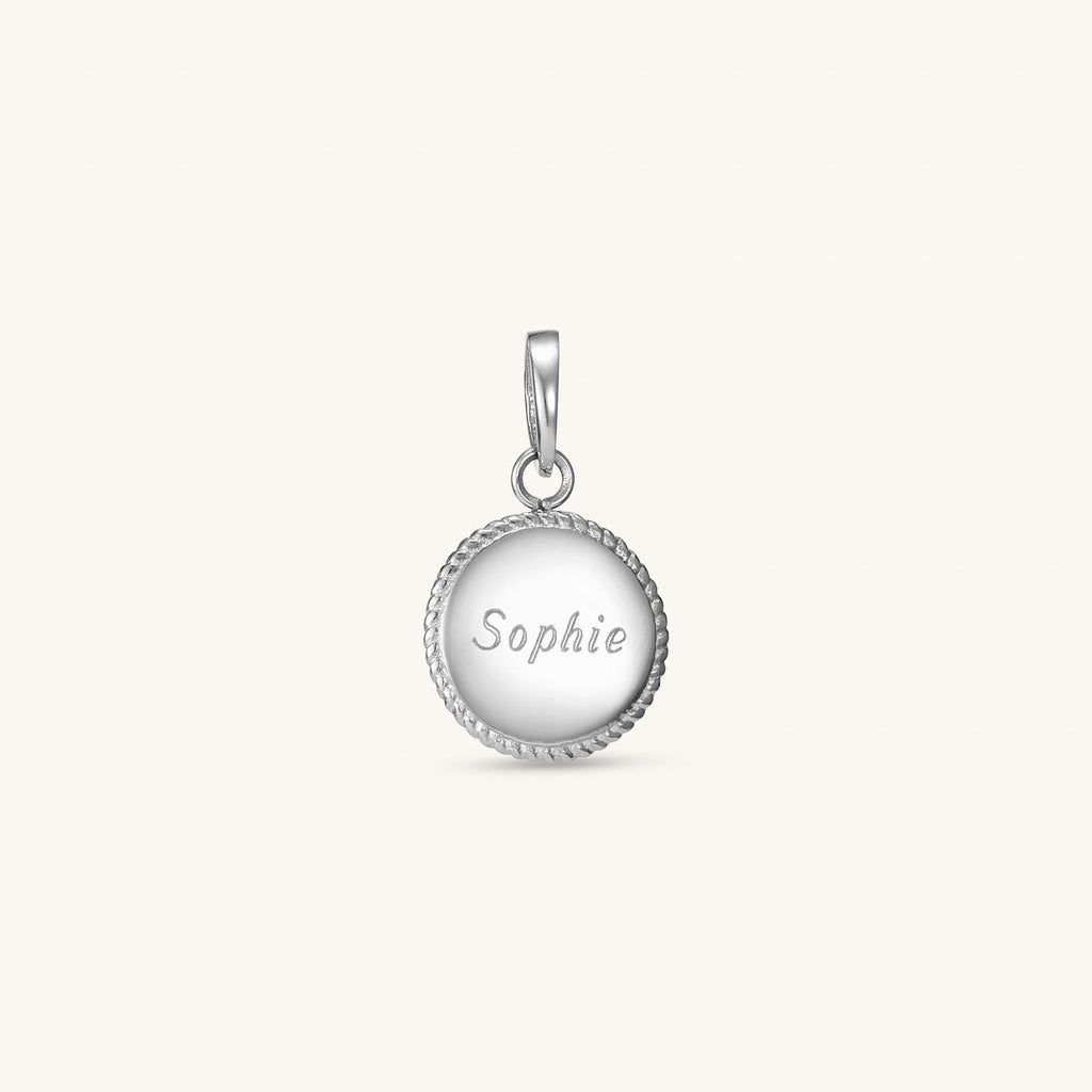 Collier Pendentif Cercle Perlé en Argent