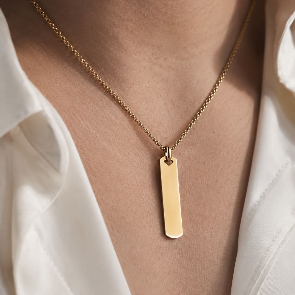 Soft Edge | Collar Colgante Placa Hombre