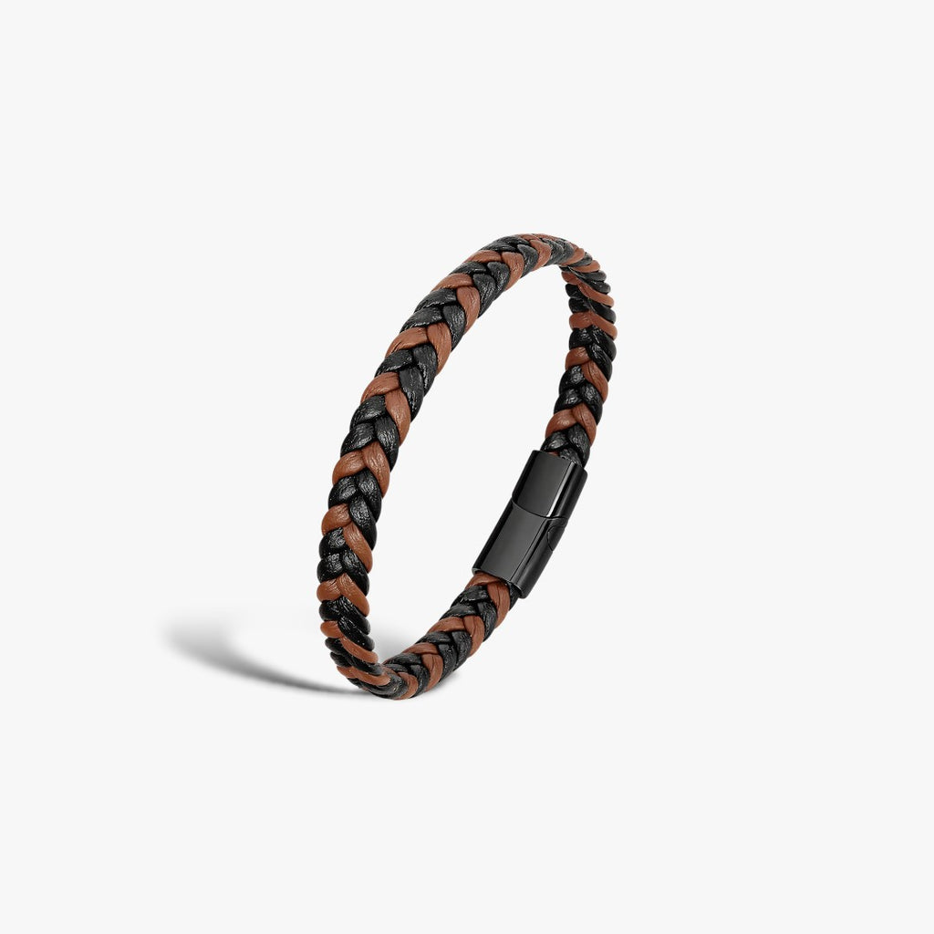 Terra | Bracelet Cuir Tressé Homme