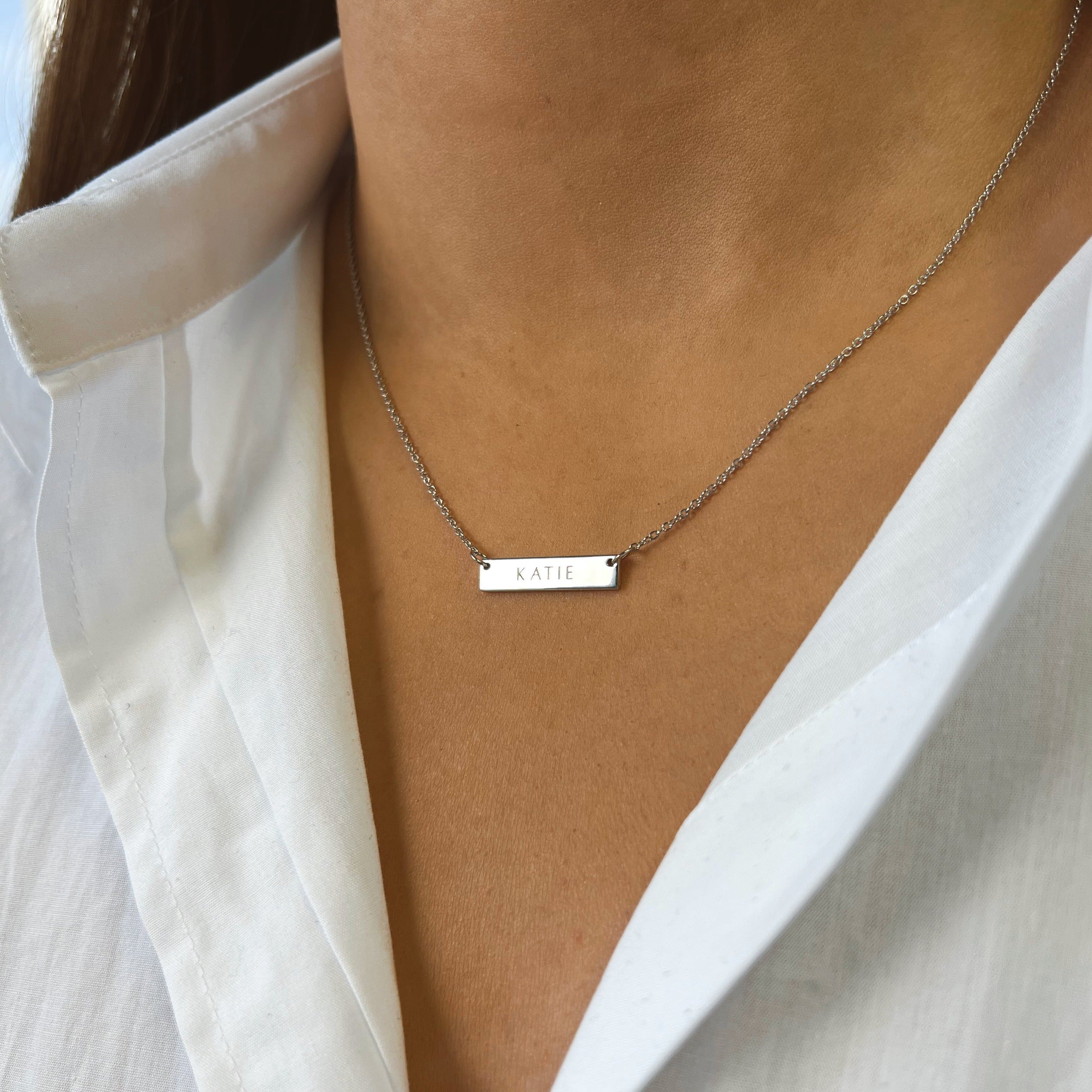 Collier Barre Précieuse 2cm en Argent