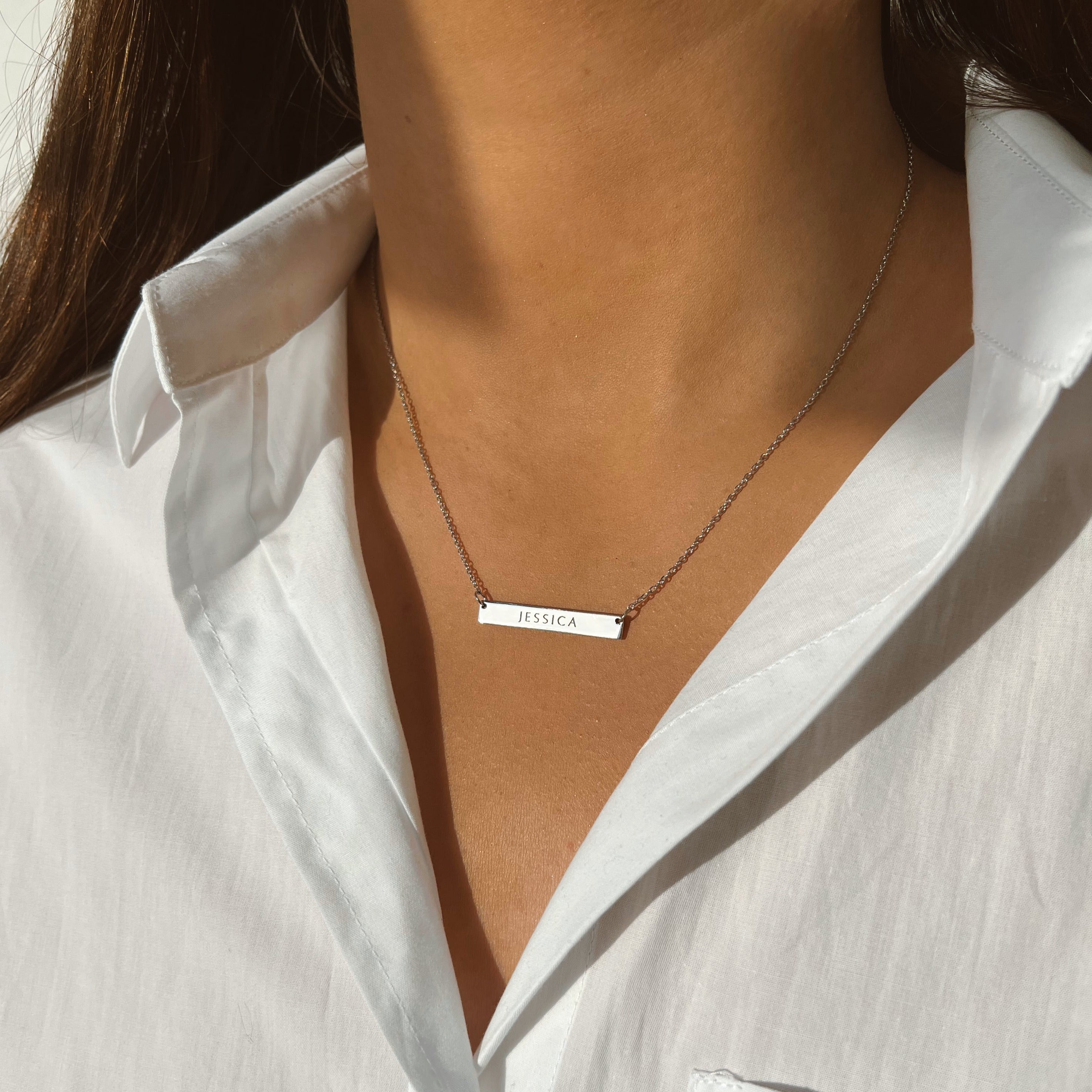 Collier Barre Précieuse 3cm en Argent