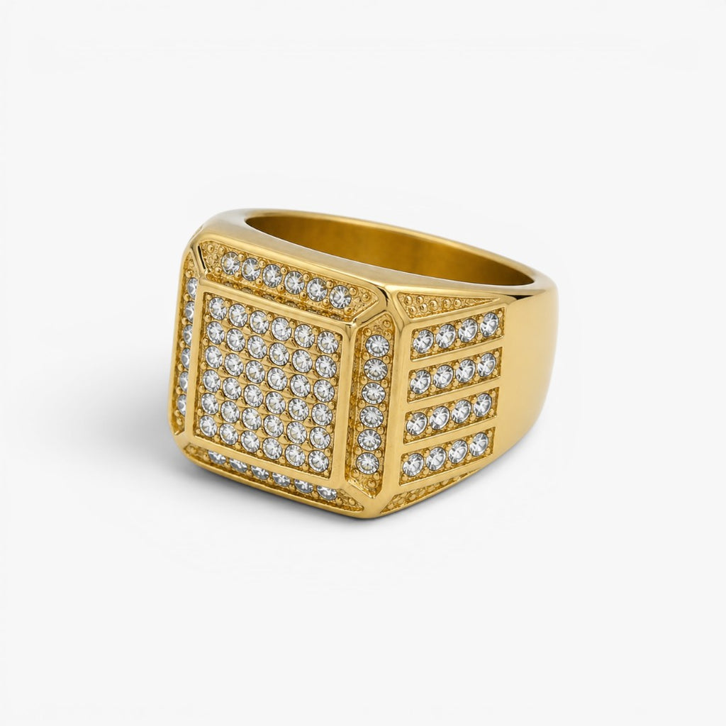 Titan X | Zircon Signet Ring for Men