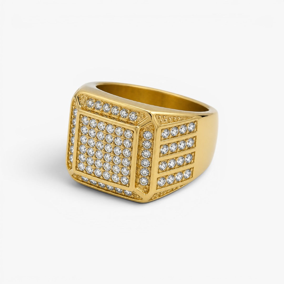 Titan X | Zircon Signet Ring for Men