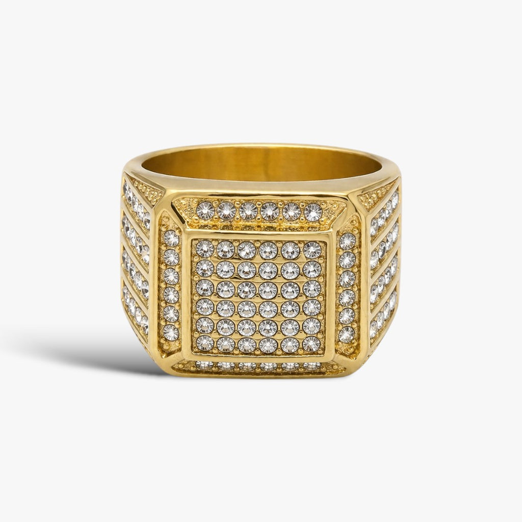 Titan X | Zircon Signet Ring for Men