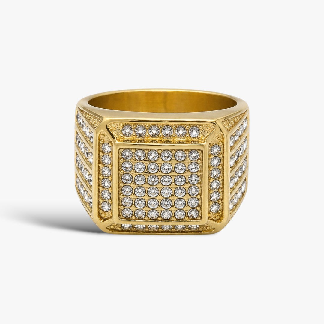 Titan X | Zircon Signet Ring for Men