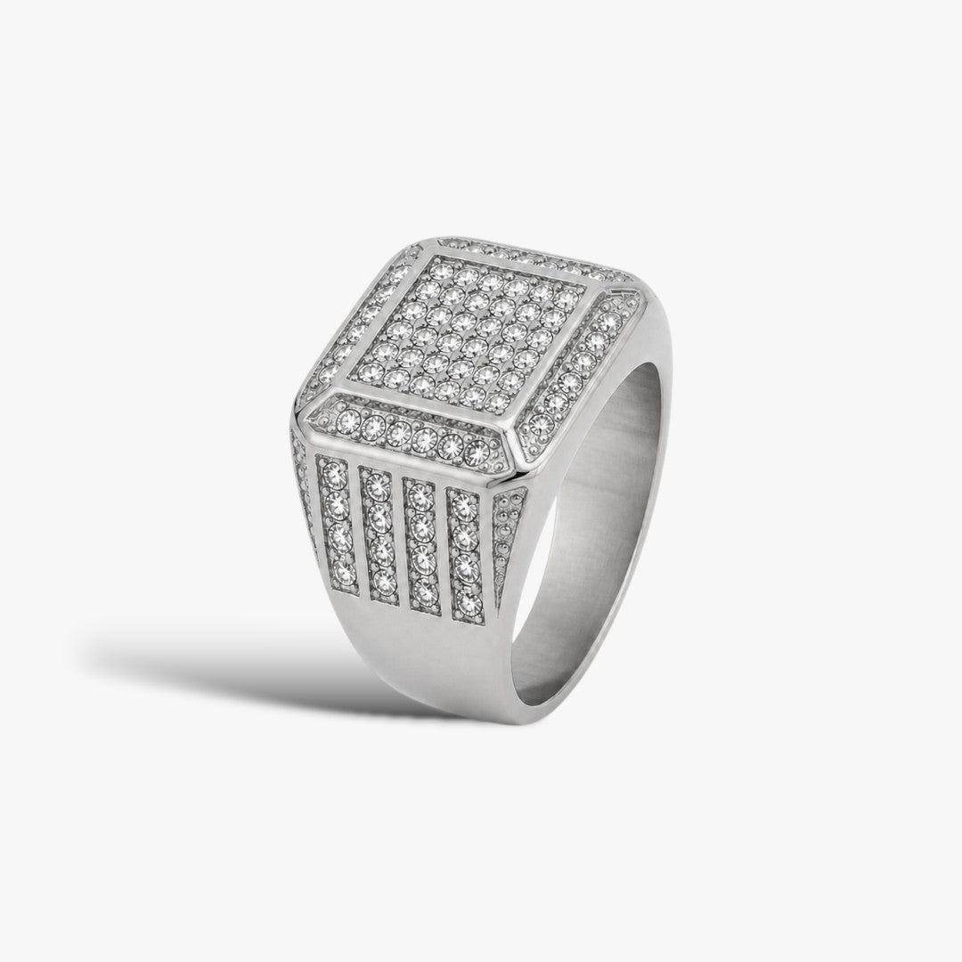 Titan X | Zircon Signet Ring for Men