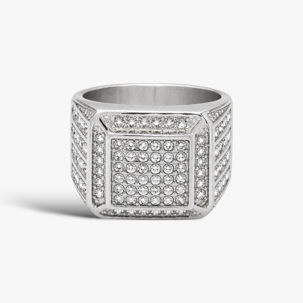 Titan X | Zircon Signet Ring for Men