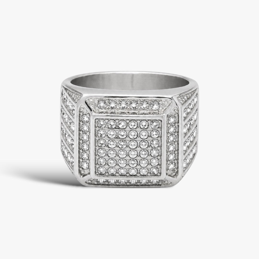 Titan X | Zircon Signet Ring for Men