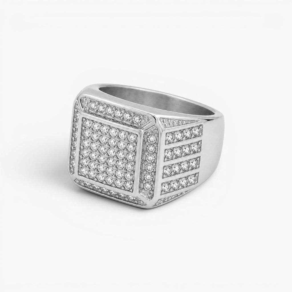Titan X | Zircon Signet Ring for Men