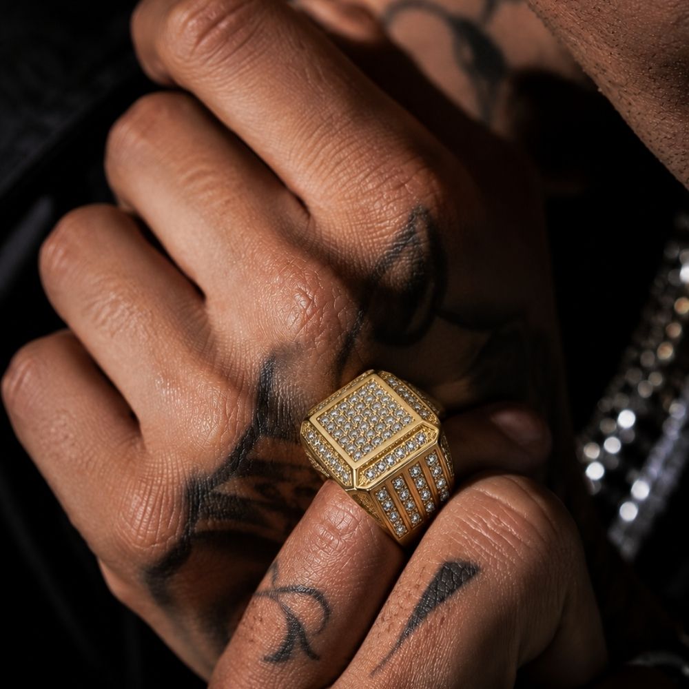 Titan X | Zircon Signet Ring for Men