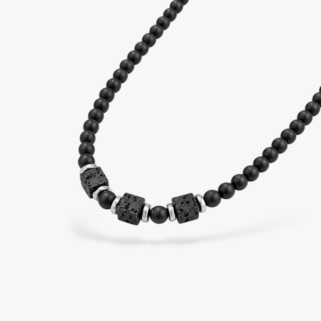 Totem | Men's Black Bead Necklace