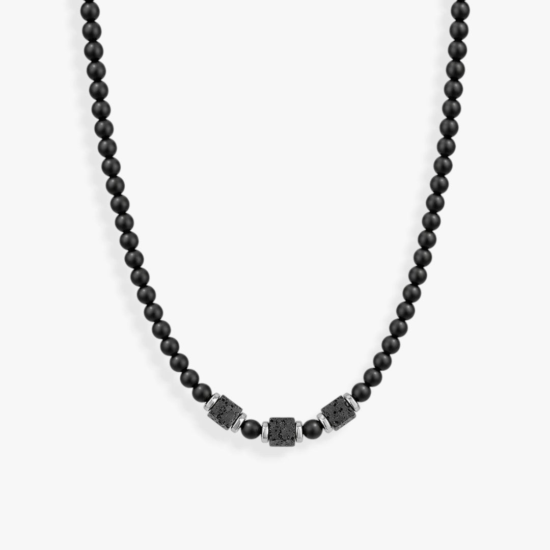 Totem | Men's Black Bead Necklace