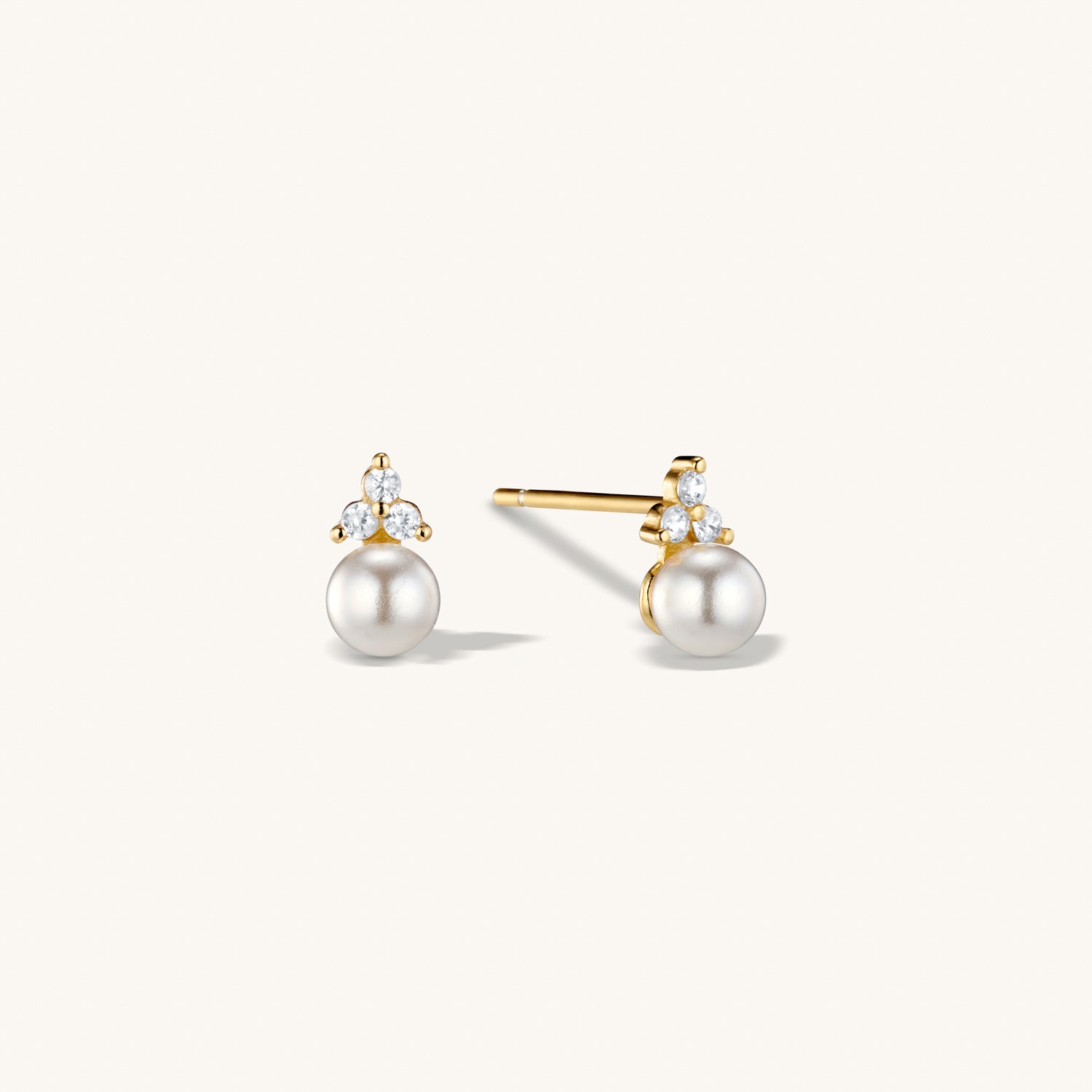 Puces d’Oreilles Trinity Perles en Or