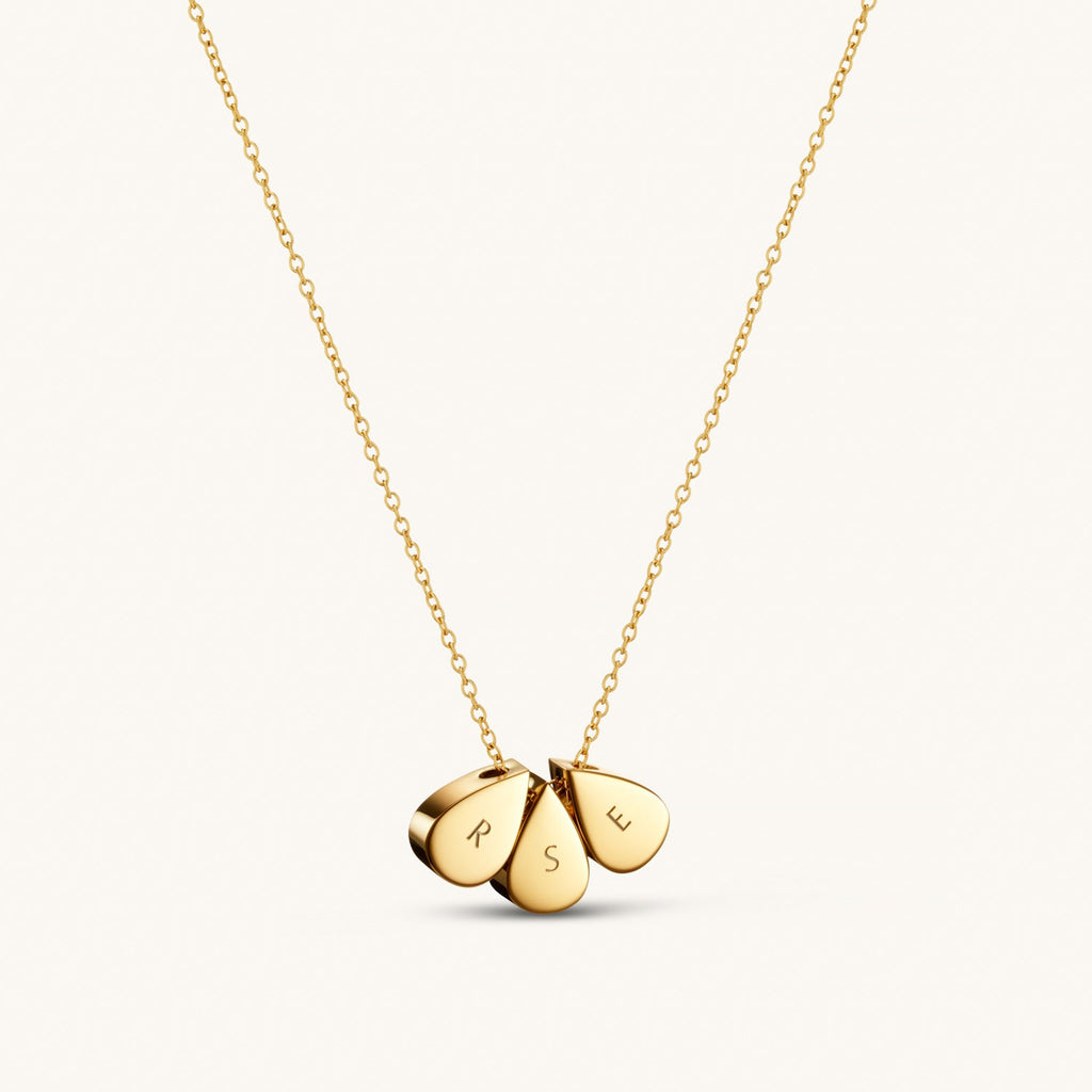 Collier Goutte Triple Perle en Or