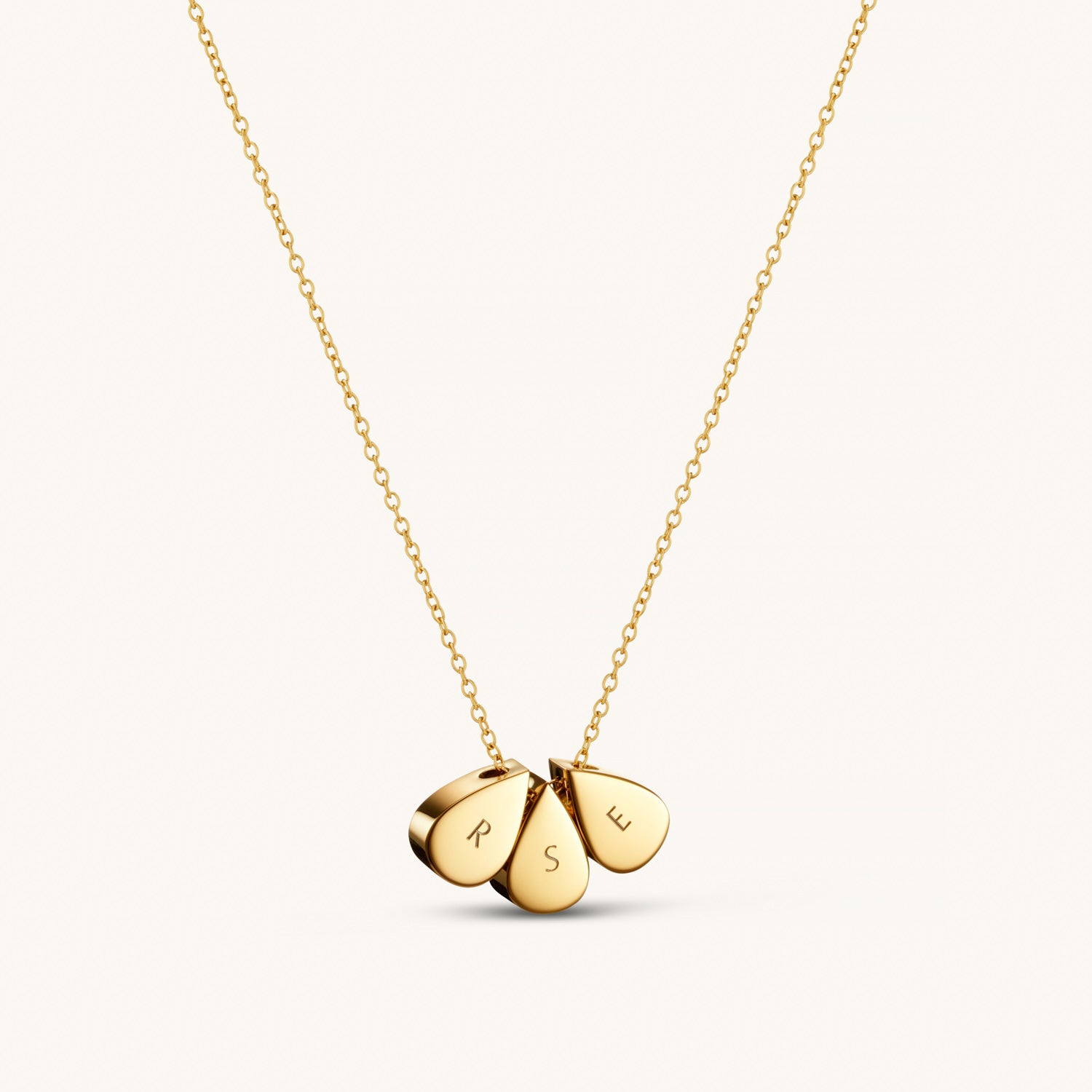 Collier Goutte Triple Perle en Or