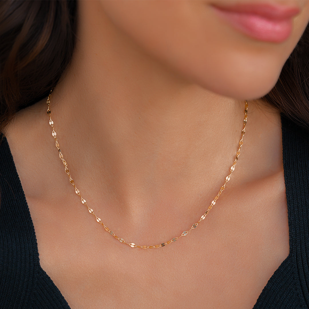 Collier Chaîne de Pétales en Or