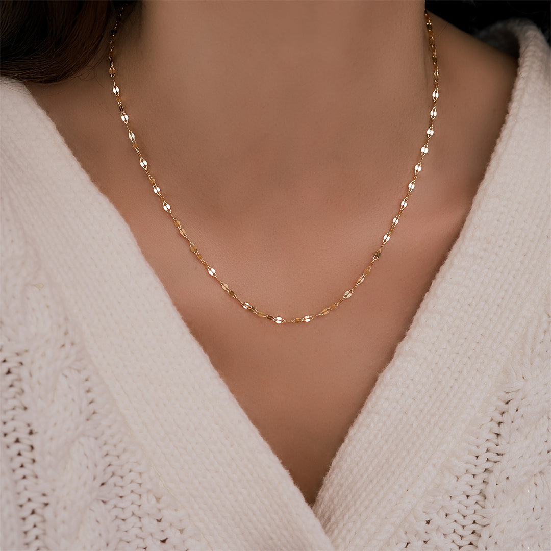 Collier Chaîne de Pétales en Or