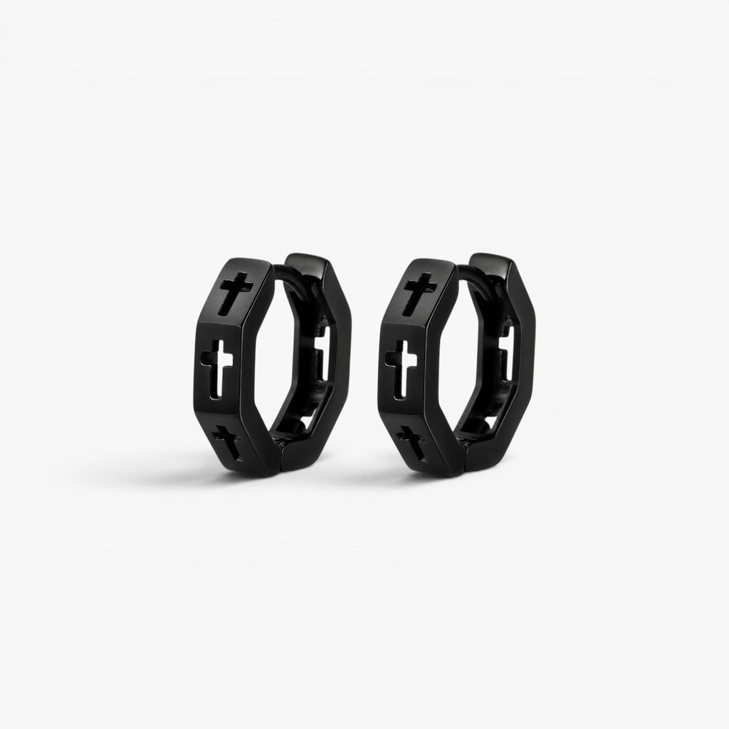 Vector Cross | Hoop Earrings for Men