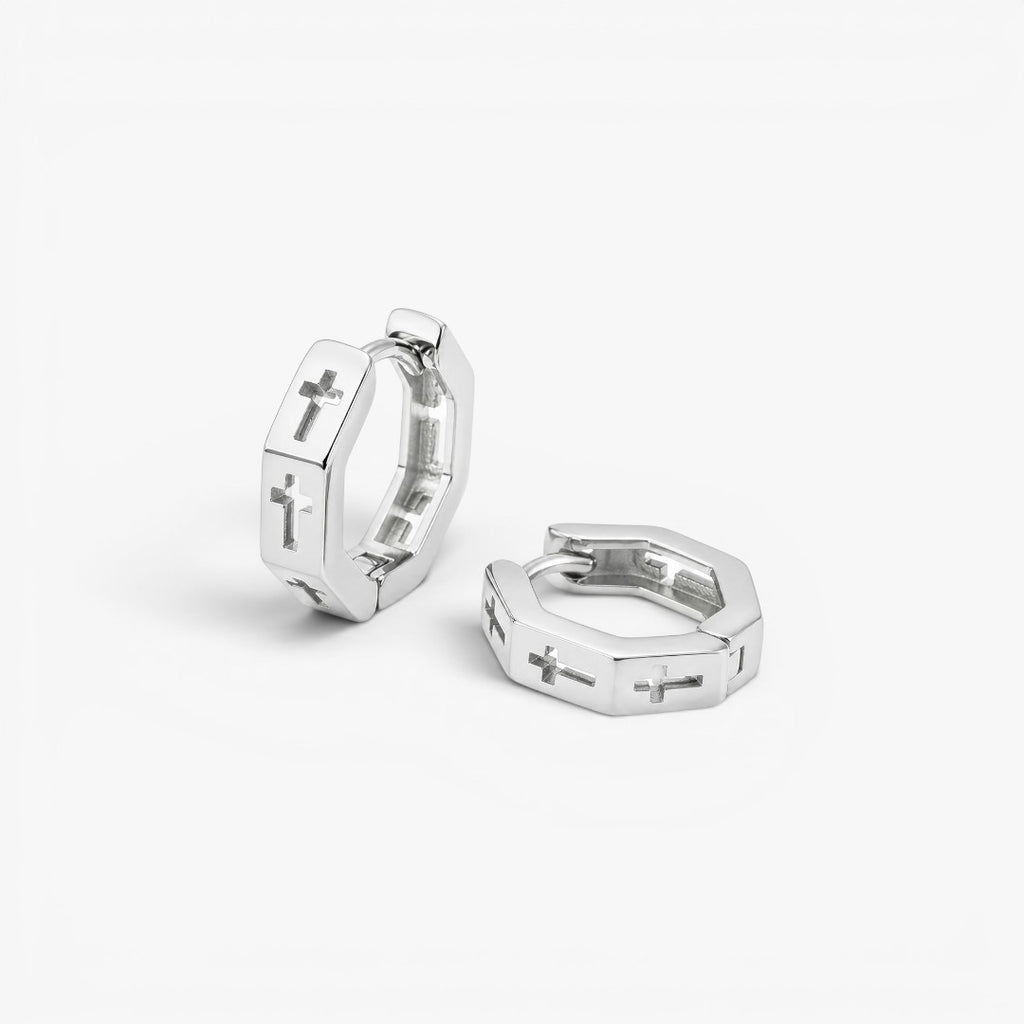 Vector Cross | Hoop Earrings for Men